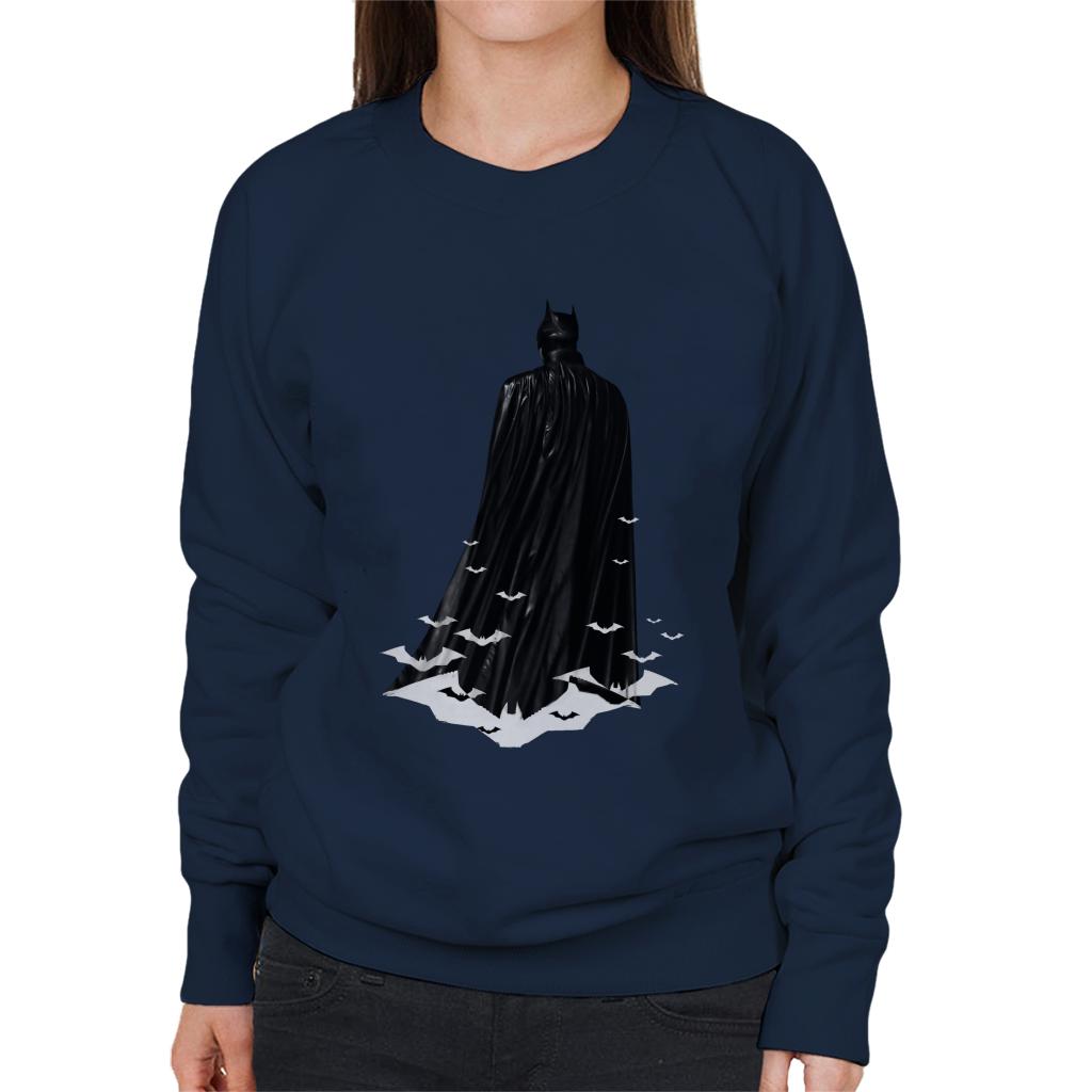 The Batman Cape White Bat Signals Women's Sweatshirt product image 4